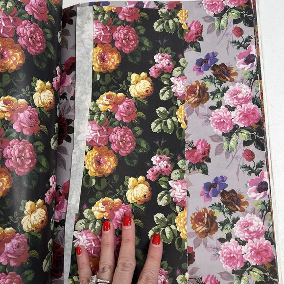 Giftwraps By Artist French Flowers 19th Century Design 16 Patterns Sheets USED - Picture 8 of 15